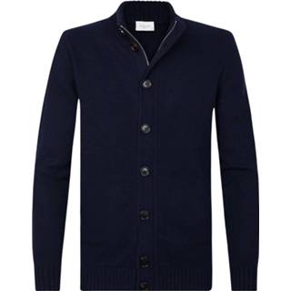 👉 Vest blauw wol l male print Profuomo 8719064980358