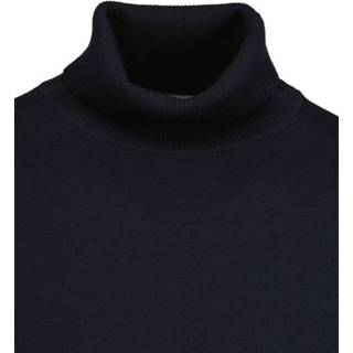 👉 Pullover l blauw male wol Bos Bright Blue Niels roll neck meri 21305ni13bo/290 navy 8720008690608