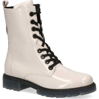 👉 Leer vrouwen wit Caprice veter-ritsboot lakl