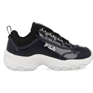 👉 Zwart leer meisjes Fila Strada F Low JR 1010933.14D maat
