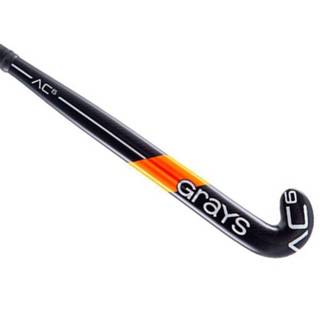 👉 Hockeystick zwart wit voetbal benodigdheden unisex Grays ac6 midbow black white 5039044387896