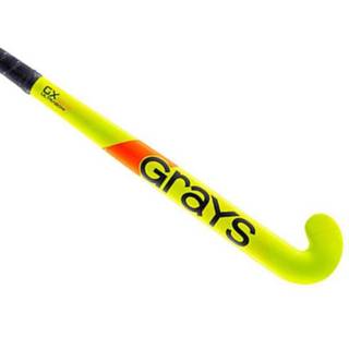 👉 Hockey stick kunststof Mid Bow geel senior veldhockey Hockeystick GX1000 Ultrabow Fluo Yellow 5039044388206