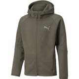 👉 Hoodie male groen Puma Evostripe full-zip 589194-44 4063698978453