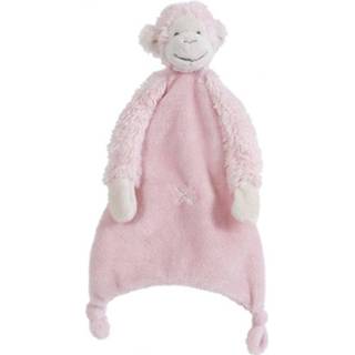 👉 Knuffeldoek roze Happy Horse Monkey Mickey Knuffeldoekje Pink 8711811083336