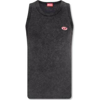 👉 Sleeveless l male grijs Ribbed top