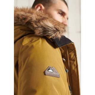 👉 Winterjas okergeel l male mannen vulling Superdry heren dons rookie down parka tobacco 8720086181951