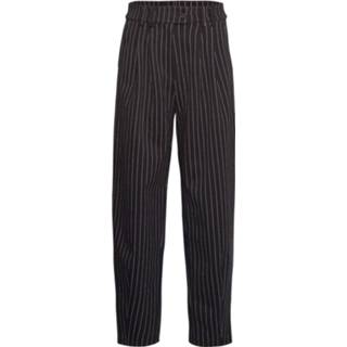 👉 Zwart s vrouwen Moss Copenhagen Bexa hw ankel pants black stripe