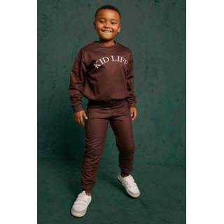 Mini Me Kid Life Trainingspak Met Sweater, Chocolate