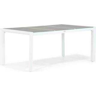👉 Terrastafel wit aluminium Dining Tafels Lifestyle Ravenna tuintafel 180 x100 cm 7423606575544