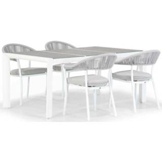 👉 Tuinset rope dining sets wit Santika Vivian/Ravenna 180 cm 5-delig 7423601745737