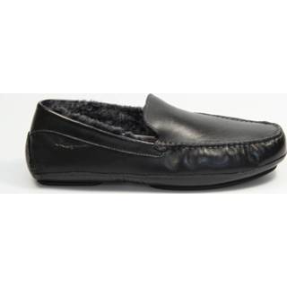 👉 Pantoffels leer male zwart Sioux