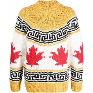 👉 Sweater m male geel Maple Leaf Knit