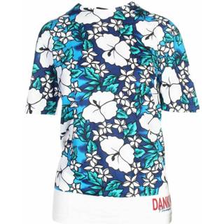 👉 S male blauw Floral Print Top