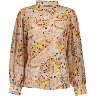 👉 Wit oranje kant l vrouwen ecru Geisha Top off-white orange flowers 8719937775432 8719937758466 8719937775425