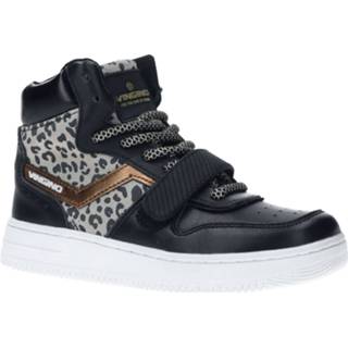 Veterboots zwart vrouwen leer Vingino Senne mid velcro veterboot 8718551587469