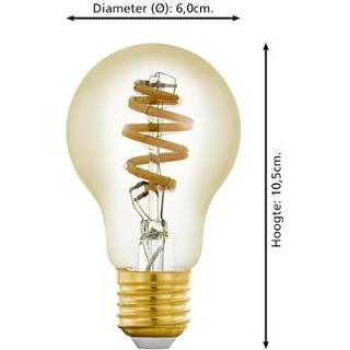 👉 RVS classic f alexa app EGLO Connect-Z Zigbee Spiraal Filament LED Lamp E27 6 Watt 400Lm 9002759122416