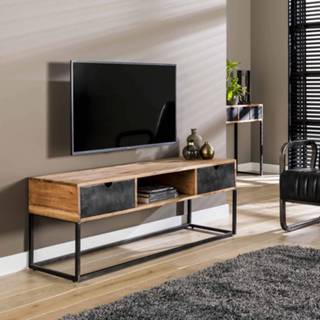👉 Bruin metaal TV-meubel metal catch 2L 140 cm breed