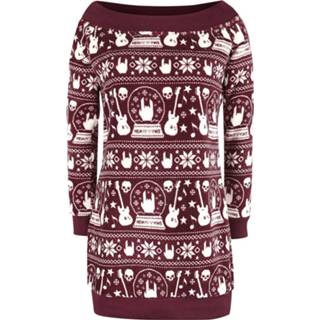 👉 Korte jurk rood vrouwen m EMP Special Collection - Kleid mit Heavy XMAS Print 4064854304345