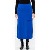 👉 Halflange rok polyester comfort vrouwen blauw - los 5397189265876