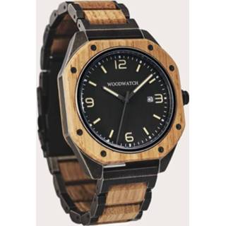 👉 Horloge houten hout bruin French Oak Wine Barrel 7446055077049