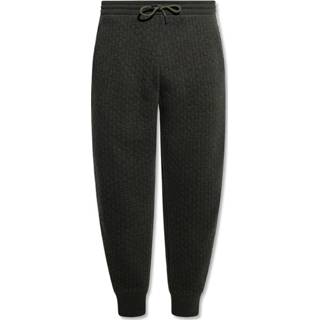 👉 Sweatpant male groen Side-stripe sweatpants