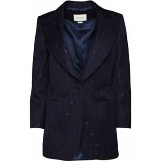 👉 Blazer vrouwen blauw Retro GG pattern 3616132236124