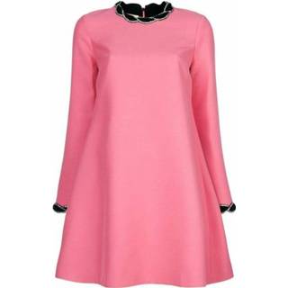 👉 Dress vrouwen roze Velvet Trim