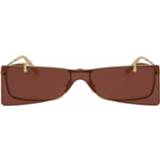 👉 Zonnebril onesize vrouwen bruin Rectangle Sunglasses