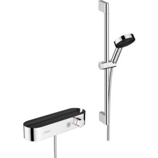 👉 Thermostaat chroom Hansgrohe Pulsify met glijstangset 65cm 10,5 hoofddouche 3 straalsoorten, 4059625368268