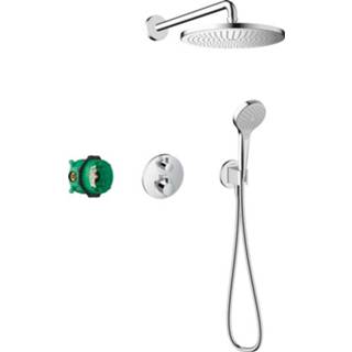 👉 Thermostaat chroom Hansgrohe Croma inbouwset en hoofddouche 28cm 4059625341193