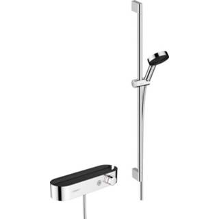 👉 Thermostaat chroom Hansgrohe Pulsify Select S doucheset met thermostaat, handdouche, schuifstuk, doucheslang, glijstang 90 cm, 4059625368275