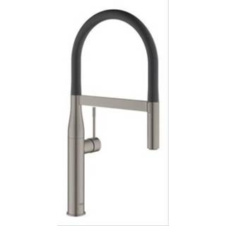 👉 Keuken kraan Hard Graphite geborsteld Grohe Essence New 1 gats keukenkraan met professionele handdouche auto omschakeling douchestraal naar mousseur 30294AL0 4005176488061