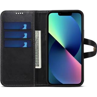 👉 Portemonnee zwart Mobiq - Vintage Lederen Wallet Hoesje iPhone 13 Pro 7423440347352