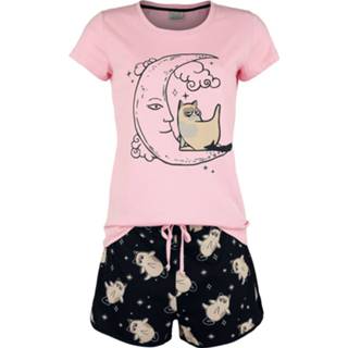 👉 Pyjama roze zwart vrouwen s Grumpy Cat - Moon 4064854428492