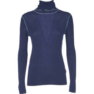 👉 L vrouwen blauw Turtle Neck