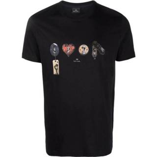 👉 Print T-shirt XL male zwart Keyhole