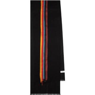 👉 Onesize male zwart 'Painted Stripe' Scarf