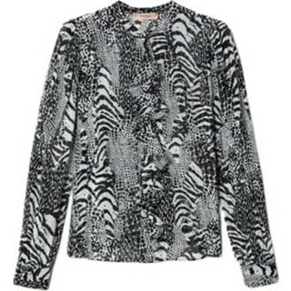 👉 Vrouwen zwart Camicia IN Creponne Animalier