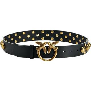 👉 Riem l vrouwen zwart Love Maxy Studs Belt H4 Vitello Antique