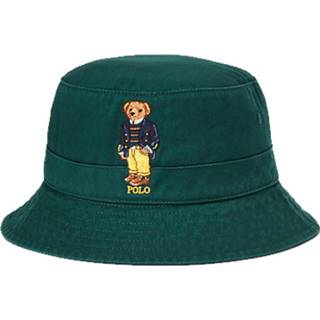 👉 Vrouwen groen Bear Chino Embroidered Bucket Hat