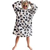 👉 Deken default Badrock Luxe snuggie met capuchon - koeienprint