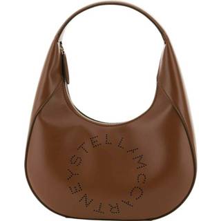 👉 Small onesize vrouwen bruin hobo bag with logo