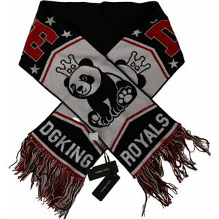 👉 Onesize male zwart DoRoyals Panda Fringe Scarf 8053286635383