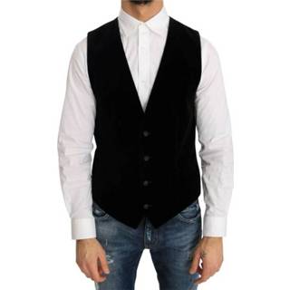 👉 Vest m male zwart Velvet Formal Cotton 8058091375301