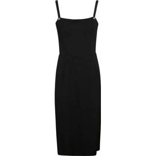 👉 Dress vrouwen zwart Calf-length with DG Embellishment