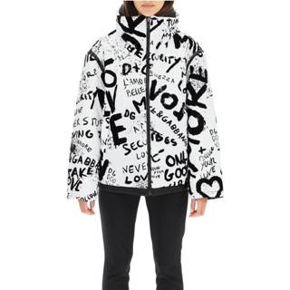 👉 Bomberjacket vrouwen wit Reversible bomber jacket with graffiti logo