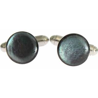 👉 Brass onesize male grijs Round Cufflinks