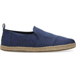 👉 Canvas male blauw Navy Wash / Rope Toms Deconstructed Alpargata