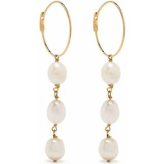 👉 Brass onesize vrouwen wit Triple Pearl Earrings 8055062435927