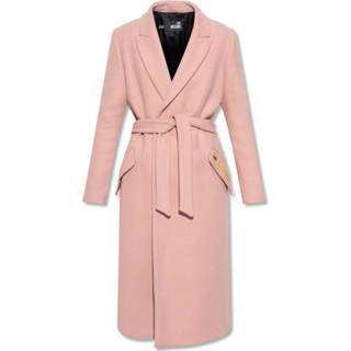 👉 Vrouwen roze Wool coat with logo